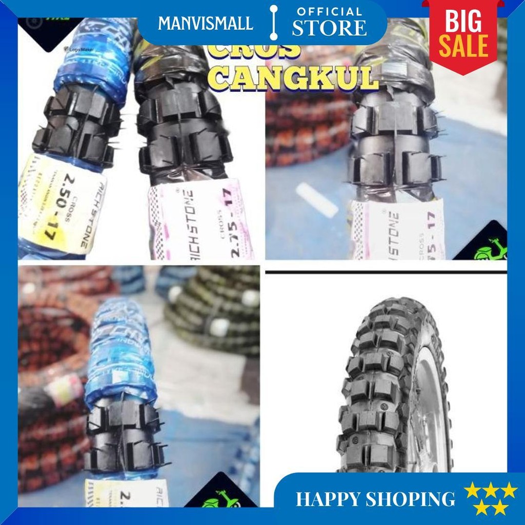 Ban Motor Cros Cangkul 250-17 & 275-17 Ban Trail Cangkul Cros Ban Bebek Ban Ring 17 Ban Honda Ban Cr