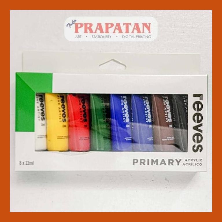 

[ PERALATAN LUKIS / GAMBAR ] CAT AKRILIK SET REEVES 8X22ML PRIMARY | REEVES ACRYLIC SET COD