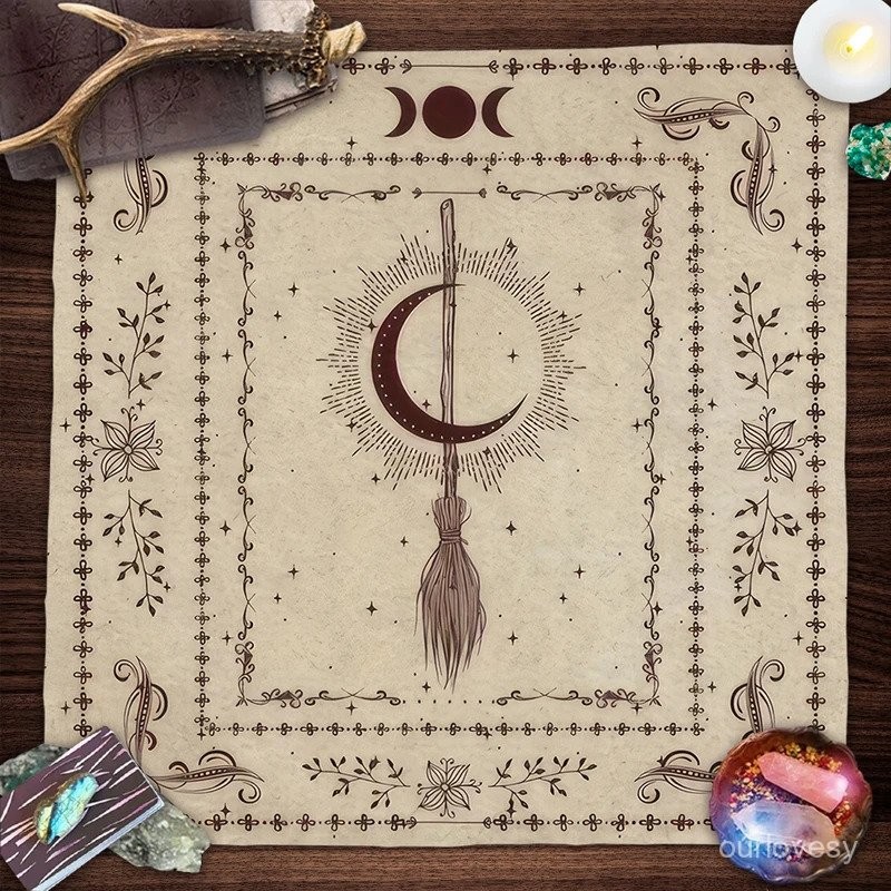Tarot Table Cloth Wicca Altar Cloths Triple Moon Tarot Card Table Cloth Witchcraft Divination Tarot 