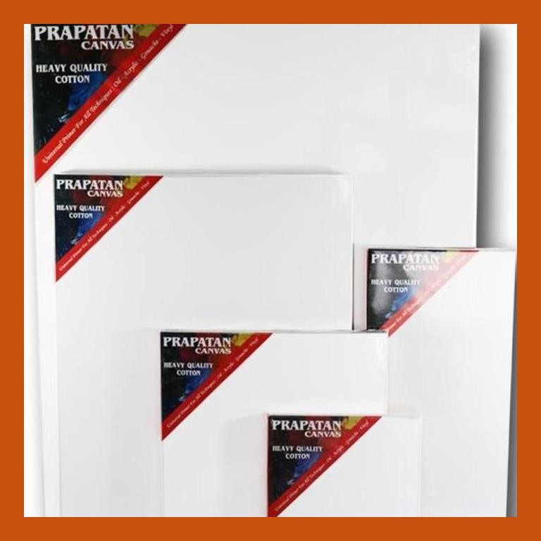 

[ PERALATAN LUKIS / GAMBAR ] KANVAS LUKIS PRAPATAN + SPANRAM (60X70CM) COD