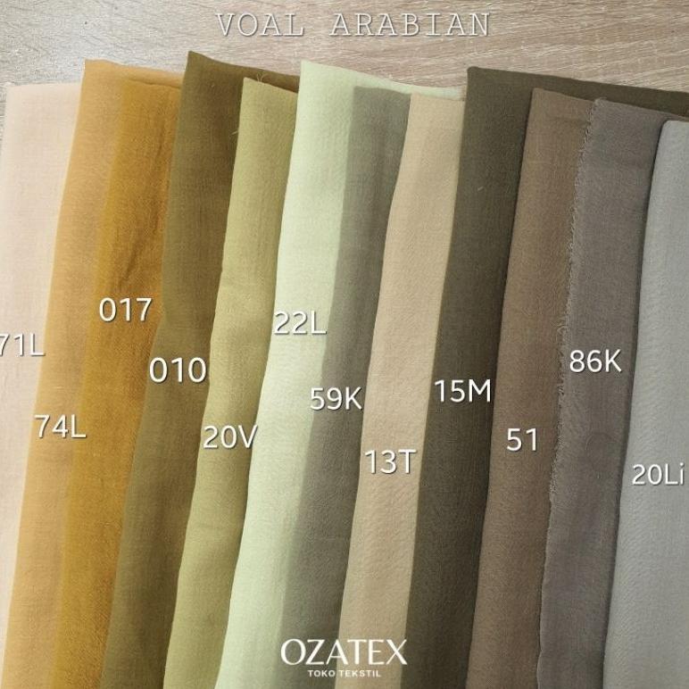 bas-12 Kain VOAL ARABIAN Potong Hijiab Berbagai Ukuran Miracle Turkey Premium Cotton Pashmina Voile 