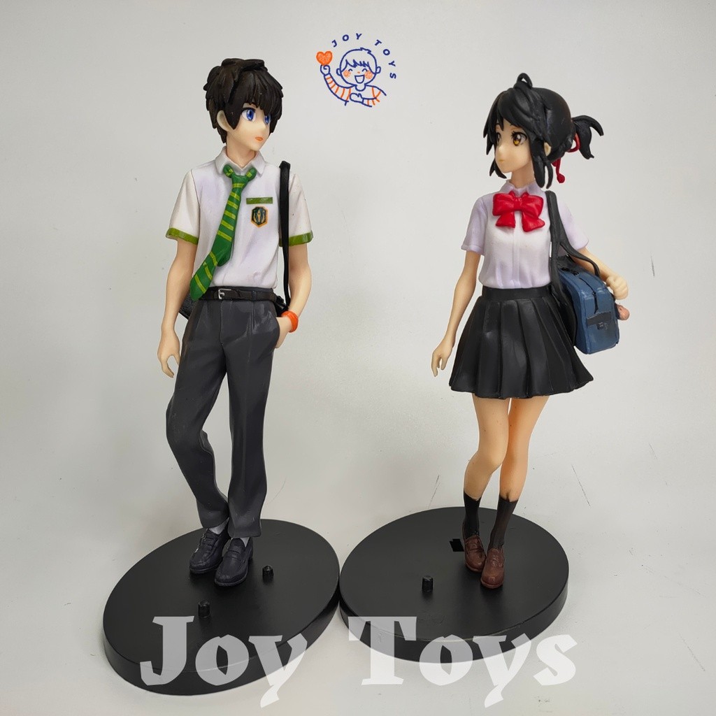 MITSUHA AND TAKI 2 PCS KIMI NO NAWA FIGURINE, HIGH QUALITY ACTION FIGURE