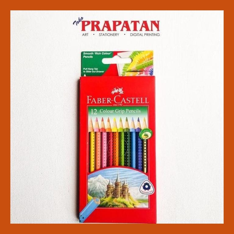 

[ PERALATAN LUKIS / GAMBAR ] FABER CASTELL CLASSIC COLOR GRIP PENCILS 12 WARNA 116252/ PENSIL WARNA COD