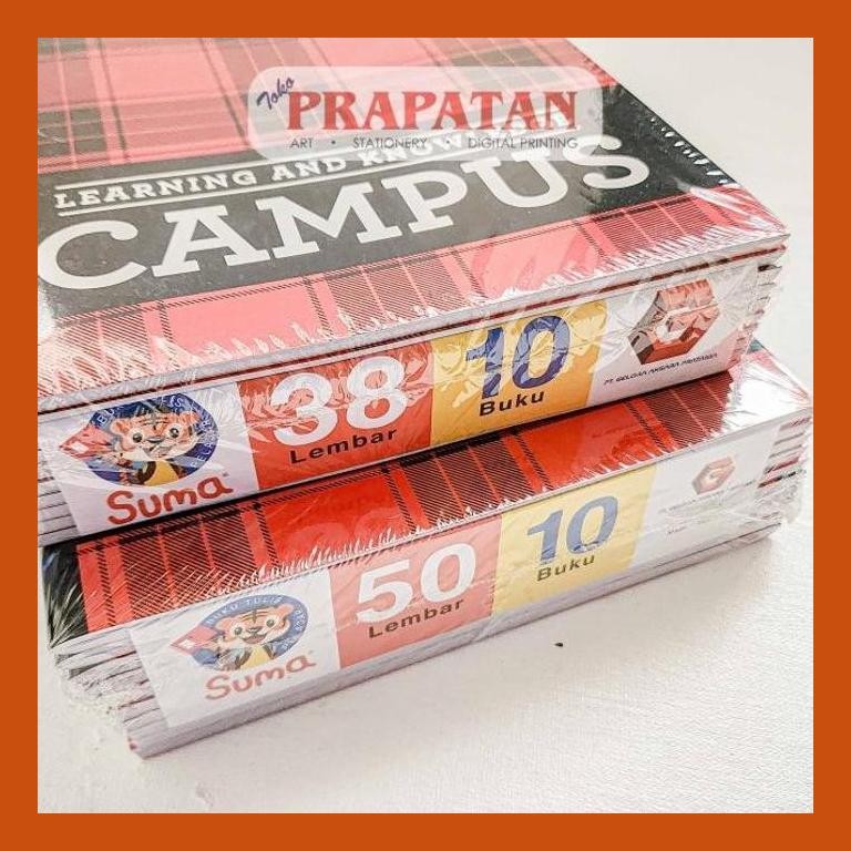 

[ PERALATAN LUKIS / GAMBAR ] BUKU TULIS SEKOLAH SUMA CAMPUS 25X17.5CM (10 BUKU) | BUKU CATATAN GOOD QUALITY