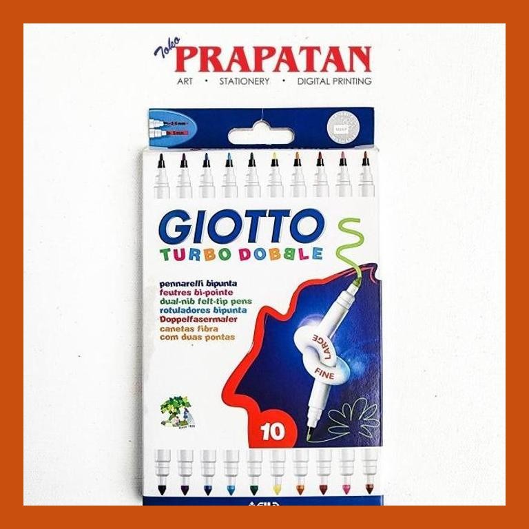 

[ PERALATAN LUKIS / GAMBAR ] SPIDOL GIOTTO TURBO DOBBLE DUAL NIB FELT TIP PENS PACKING AMAN