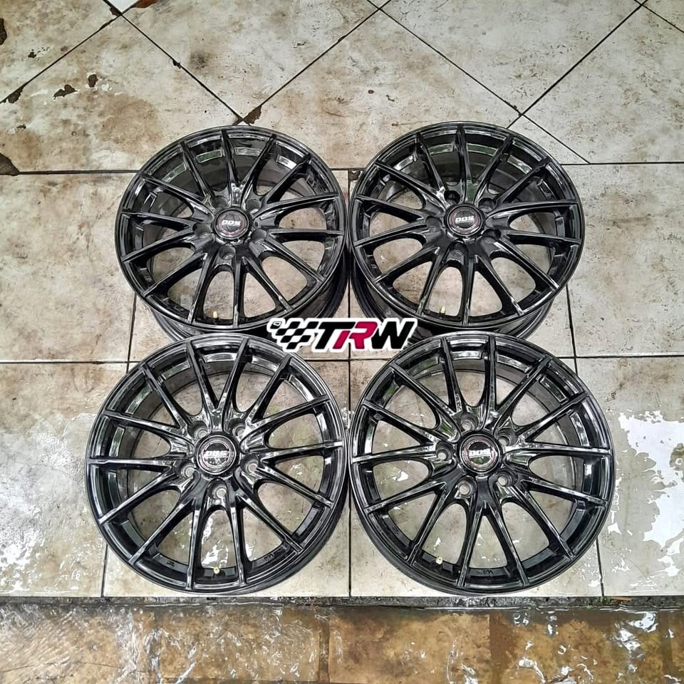 Velg Mobil Racing Murah JF Luxury D.O.S Ring 16 Baut 5x114,3 Black