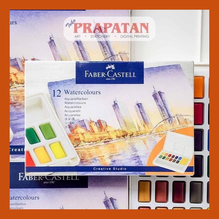

[ PERALATAN LUKIS / GAMBAR ] FABER CASTELL WATERCOLOR SET BLOCK | CAT AIR SET | CREATIVE STUDIO GOOD QUALITY