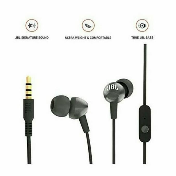 Earphone JBL C200 C200Si Harman Stereo Bass Headset