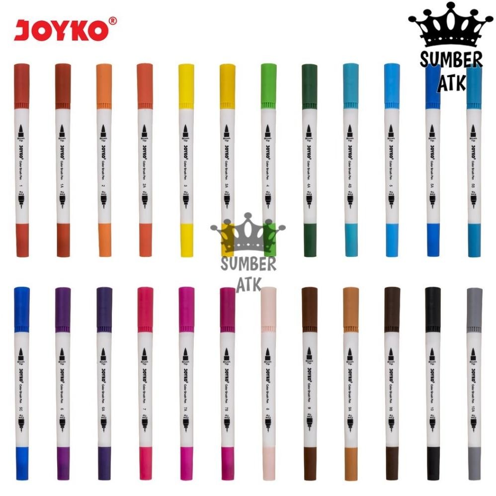 

We-12 Color Brush Pen Pena Kuas Warna Joyko Clp-07 24 Warna Color Dbp-24