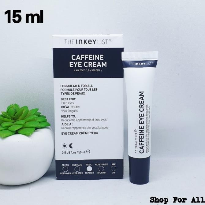 NEW THE INKEY LIST Caffeine Eye Cream 15 ml (Full Size)