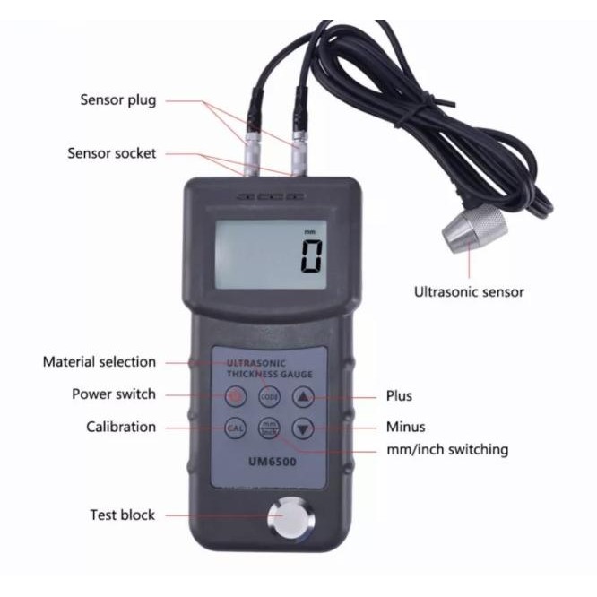 Um6500 Digital Ultrasonic Thickness Gauge Meter Portable