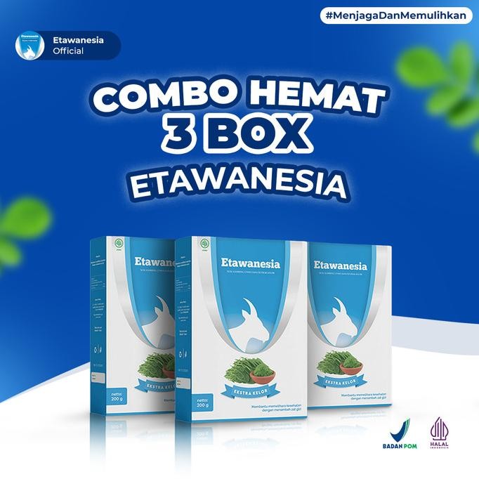 

TERMURAH - 3 BOX - Susu ETAWANESIA + EKSTRAK MORINGA FOLIUM Solusi Nafas & Tulang