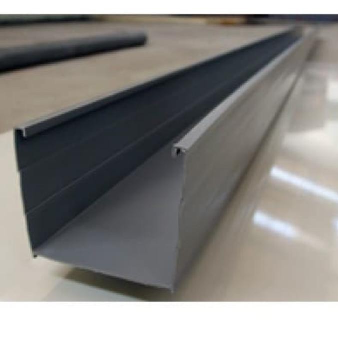 CO Talang air PVC kotak 8" inch Maspion Abu Panjang 4 meter talang BESAR