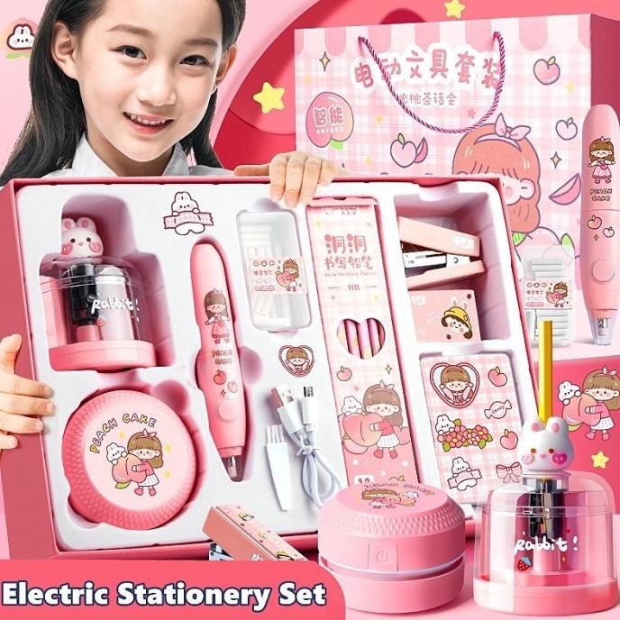 

Penghapus elektrik set electric stationery rautan anak elektrik