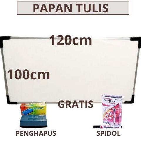 

Papan Tulis Whiteboard 100 X 120 Cm Free Spidol Dan Penghapus New Stok