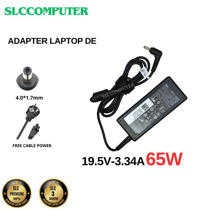 Adaptor Laptop 65W 19.5V 3.34A 4.0*1.7Mm Pa-12 Laptop Ll Adapter For Dell Power Charger La65Ns2-01, 