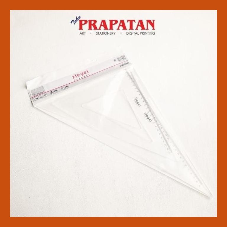 

[ PERALATAN LUKIS / GAMBAR ] PENGGARIS SEGITIGA SET SEPASANG ZIEGEL 23/33CM SIAP KIRIM