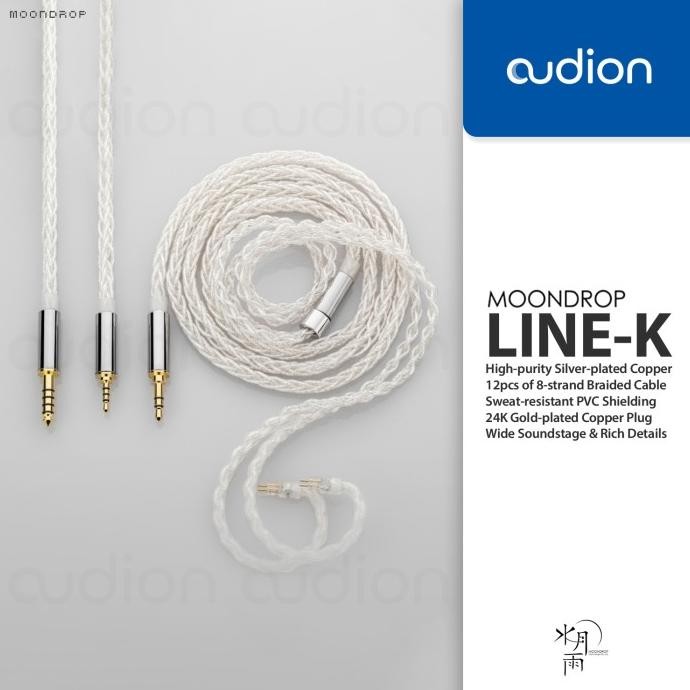 TERMURAH - MOONDROP LINE K 96pcs 8-Strand High Purity Silver Plated Copper Cable