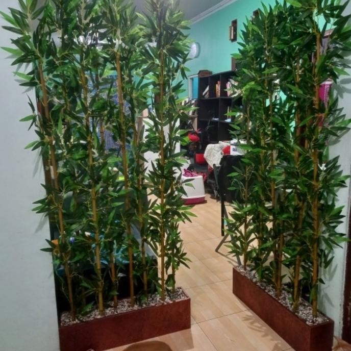 Bambu Partisi T170 Penyekat Pembatas Ruangan Tanam Hias Dekorasi Rumah