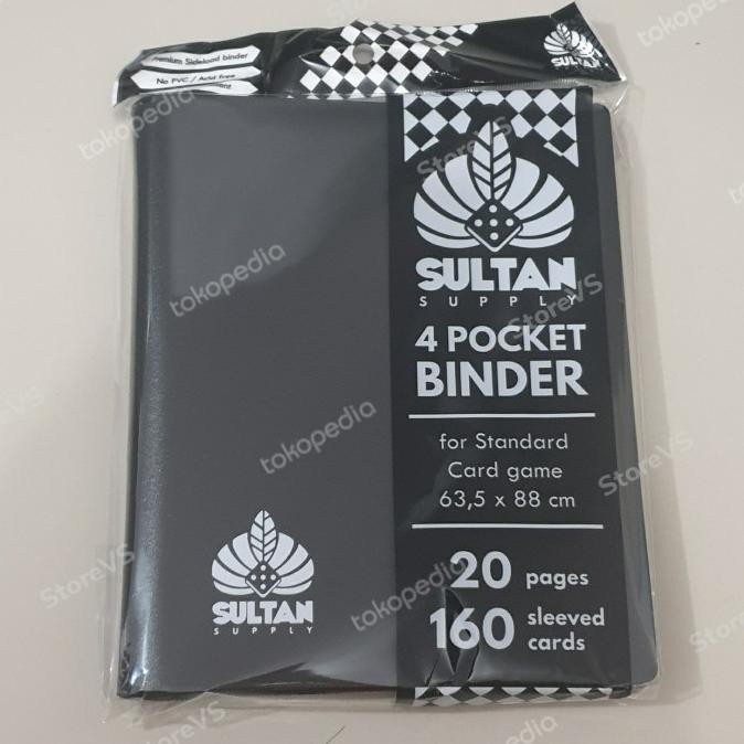 

NEW Sultan Binder 4 Pocket Binder - Black