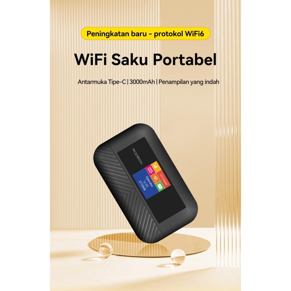 Modem Wifi Rodson RWM300X Mifi 4G LTE 300Mbps Unlock All Operator Tipe C Wifi 6