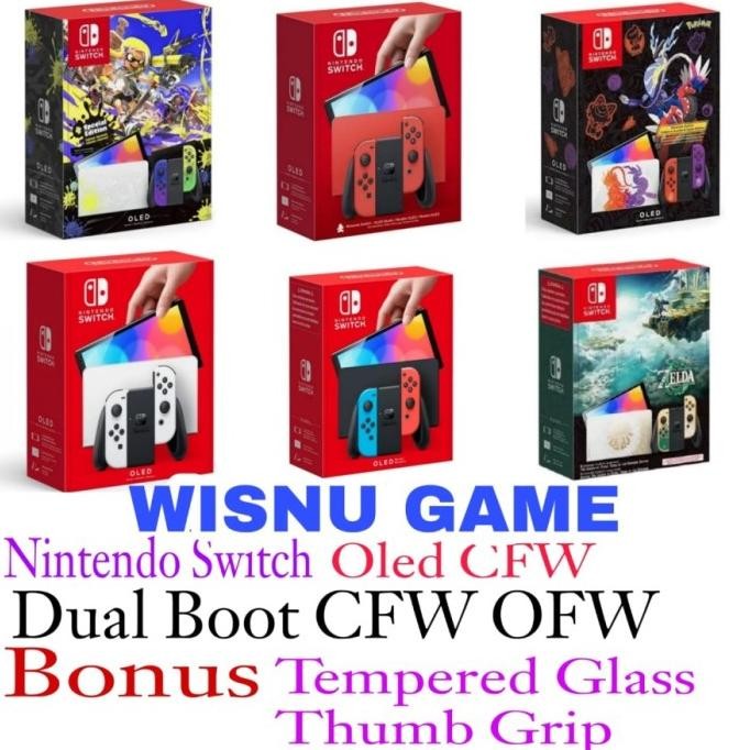BEBAS ONGKIR - Nitendo Switch OLED CFW 128GB 256GB 512GB Full Game