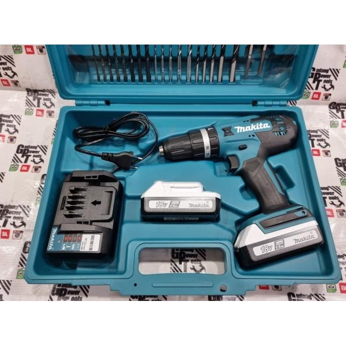 Paket Mata Bor 74Pc Mesin Bor Baterai Cordless Drill Makita 18V Hp488D Original Dan Terpercaya