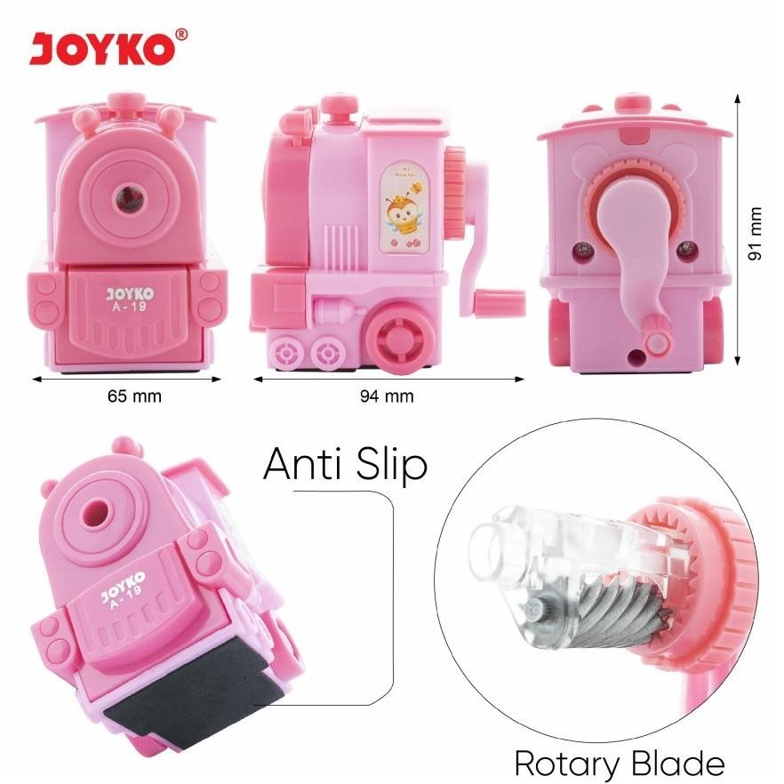 

ty-35 Serutan Putar Rautan Pensil JOYKO A19 KERETA - Sharpener Anti Slip A-19 UNIK Viral