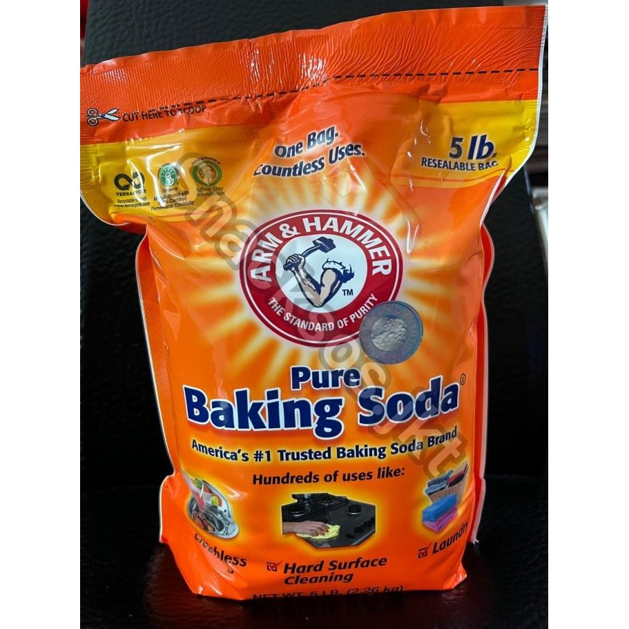 

BAKING SODA ASLI USA MERK ARM & HAMMER BAKING SODA 2.267KG 5LB