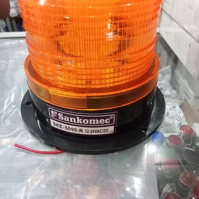 Lampu Rotary + Buzer / Warning Light Ac/Dc 48V N-5095 Kuning - Merah Original Dan Terpercaya