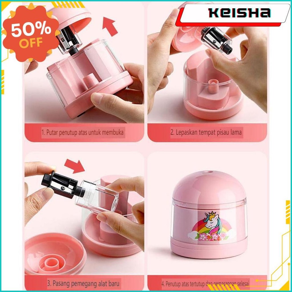 

Set Alat Tulis Elektronik / Rautan Pensil Vakum Penghapus, Rautan Pensil, Stapler, Penghapus Elektrik 11 Buah Original Produk