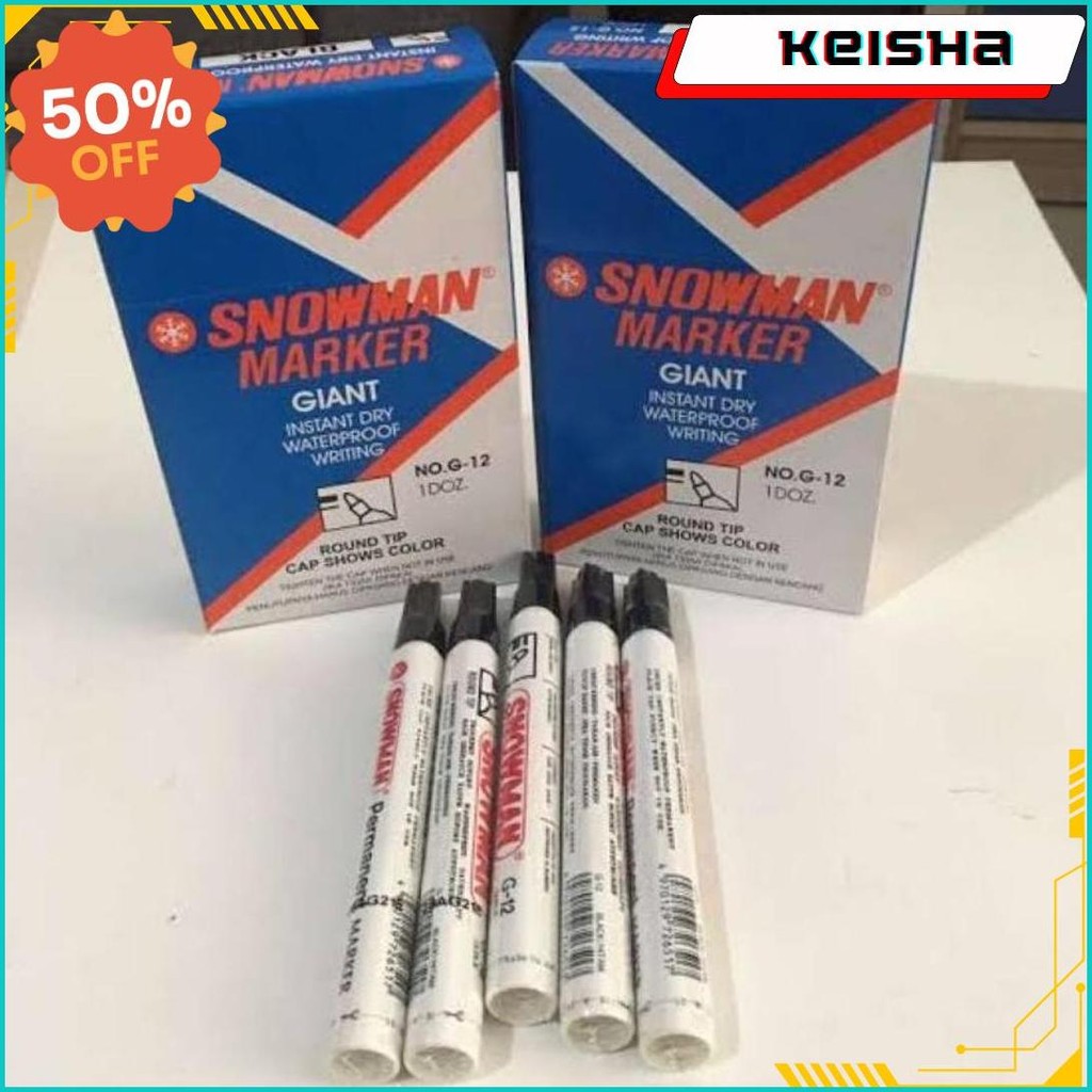 

Spidol Permanent Snowman G-12 Per Lusin ( 12 Pcs ) Gratis Ongkir