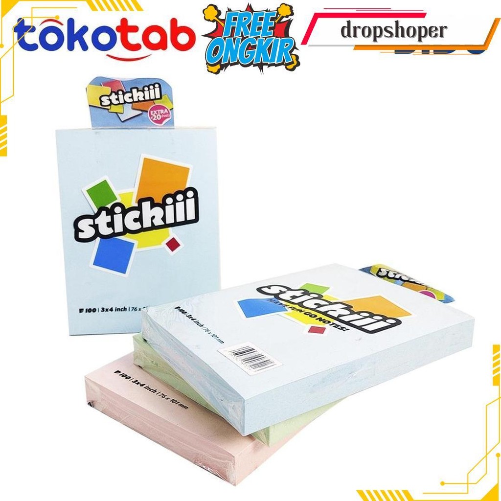 

Tokotab - Stickiii Sticky Notes Sidu Rainbow Pastel Original Produk