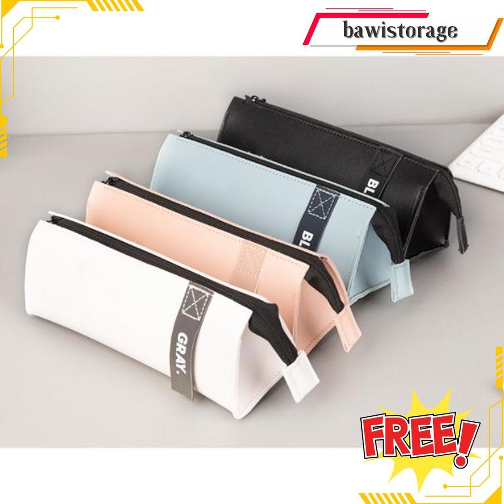 

Tempat Pensil Segitiga Motif Minimalis Kualitas Premium / Pensil Case Triangle Siap Kirim
