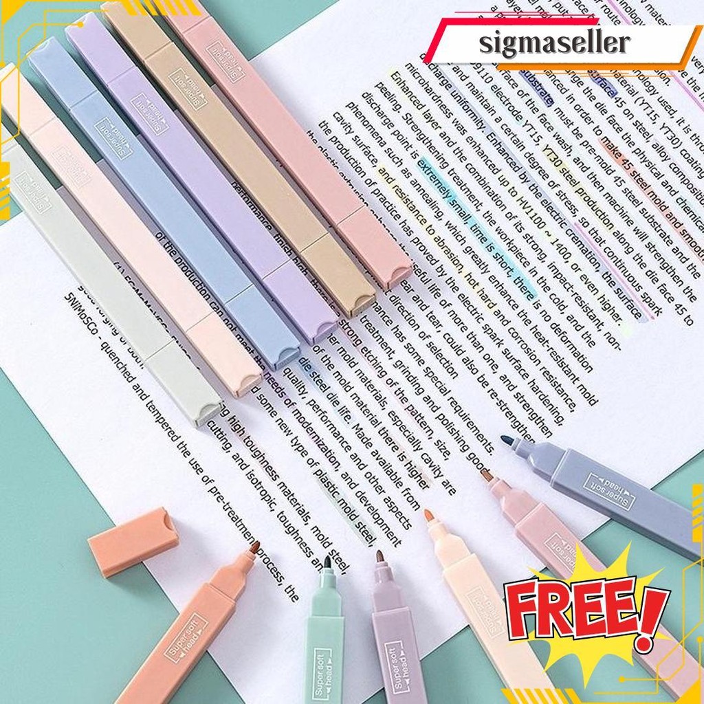 

(Ctshop1) Stabilo 6Pcs Kepala 2In1 / Kotak Spidol Highlighter Dua Sisi Warna Permen Macaron Untuk Stationery Sekolah / Kantor Bisa Cod