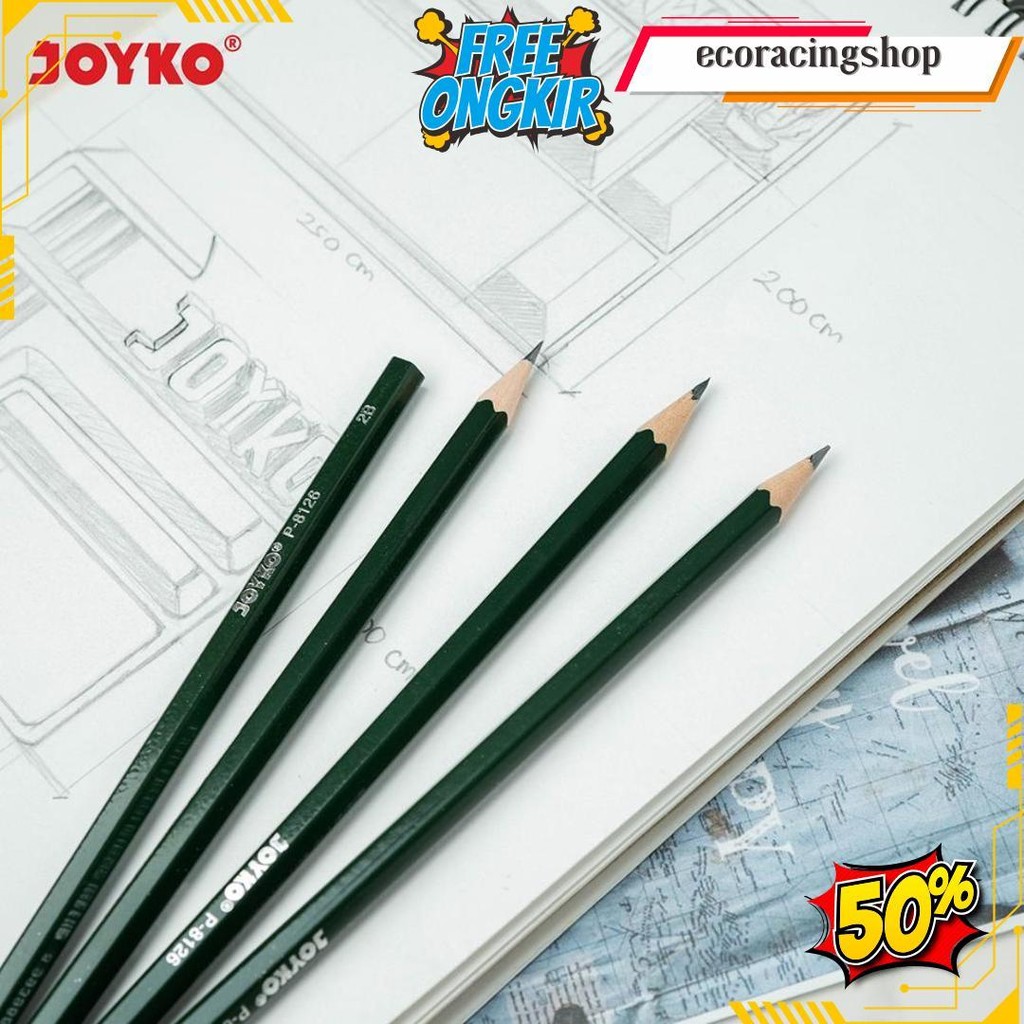 

Pensil Pencil Joyko P-8126 2B 1 Box 12 Pcs Siap Kirim
