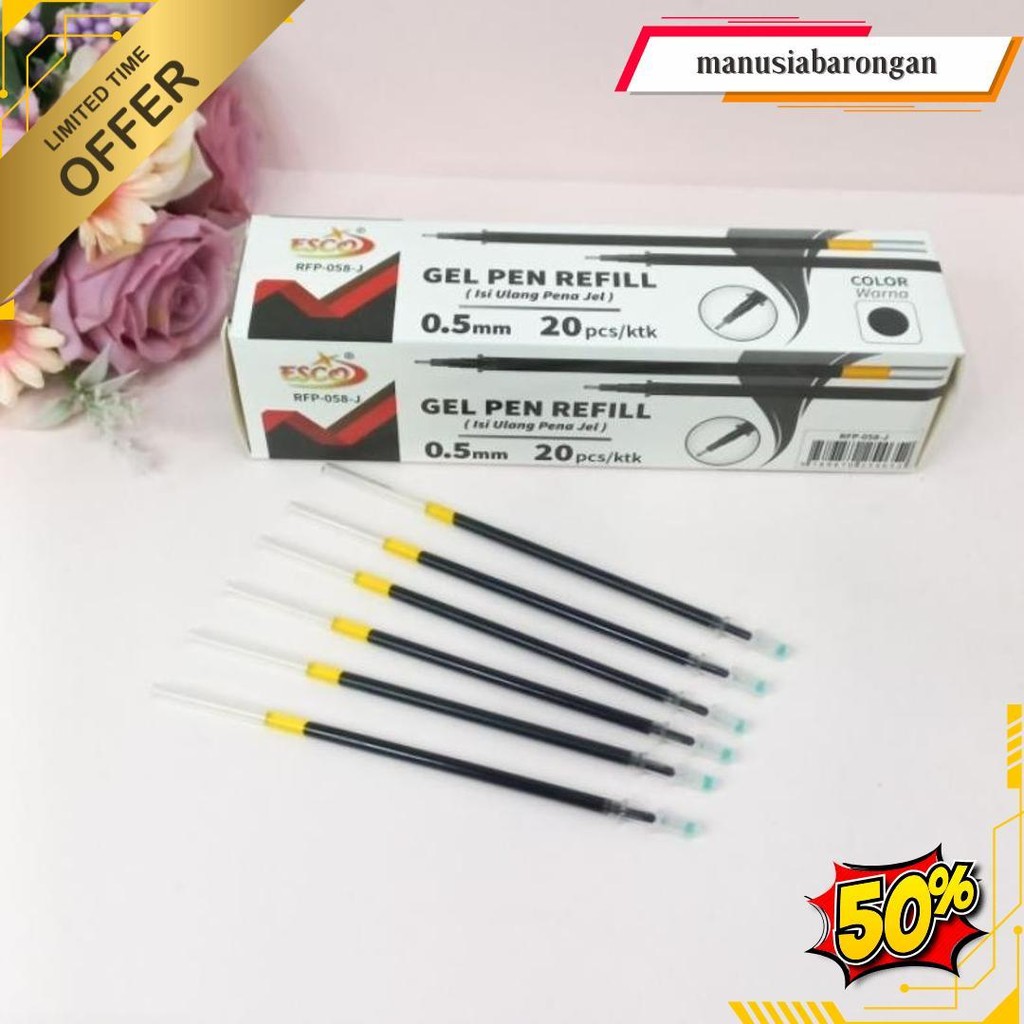 

Refill Gel Pen Esco 0,5Cm (20Pc) Gratis Ongkir