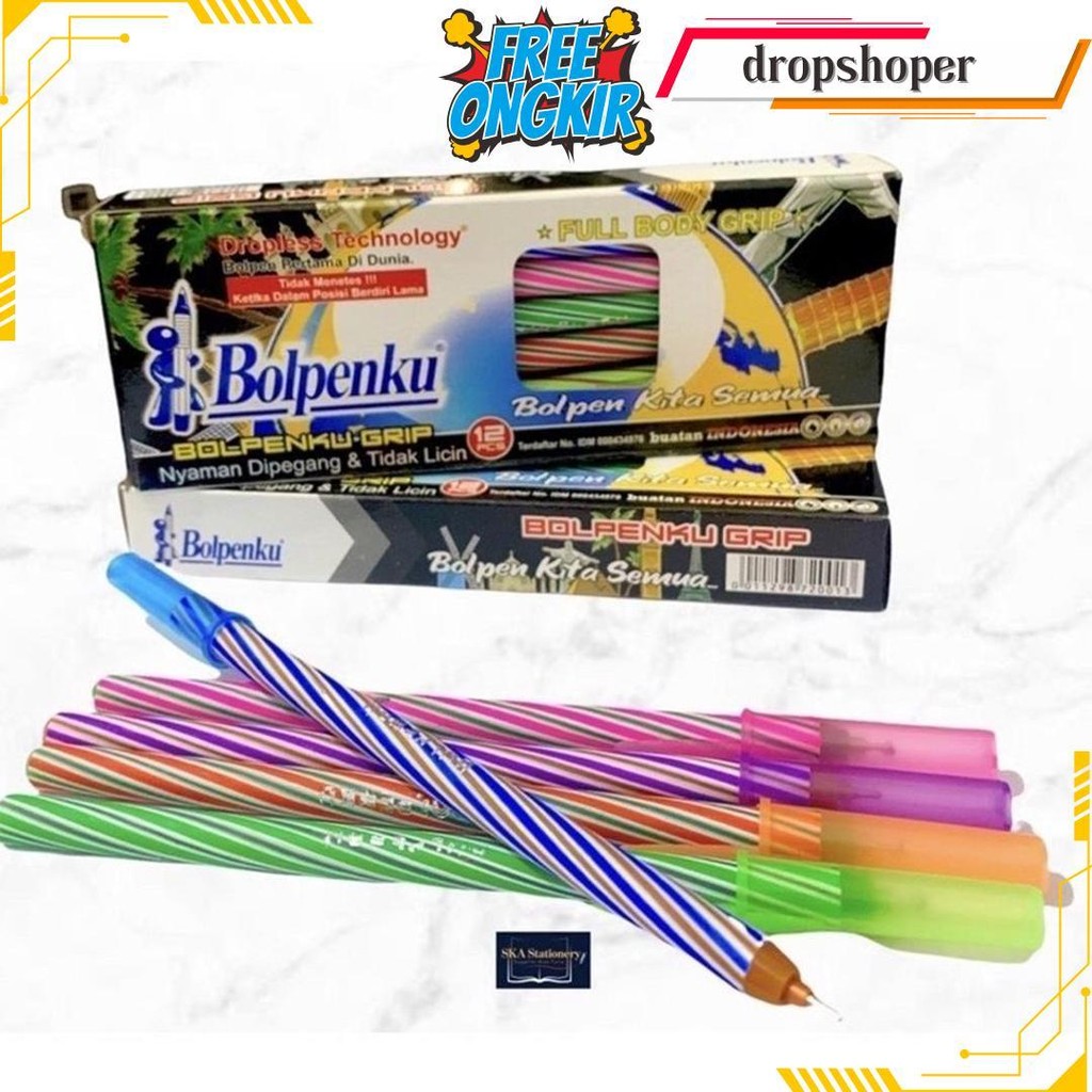 

Bolpen/Ballpoint/Pulpen Bolpenku Lilin Ulir Spiral Hitam Murah (Lusin) Gratis Ongkir
