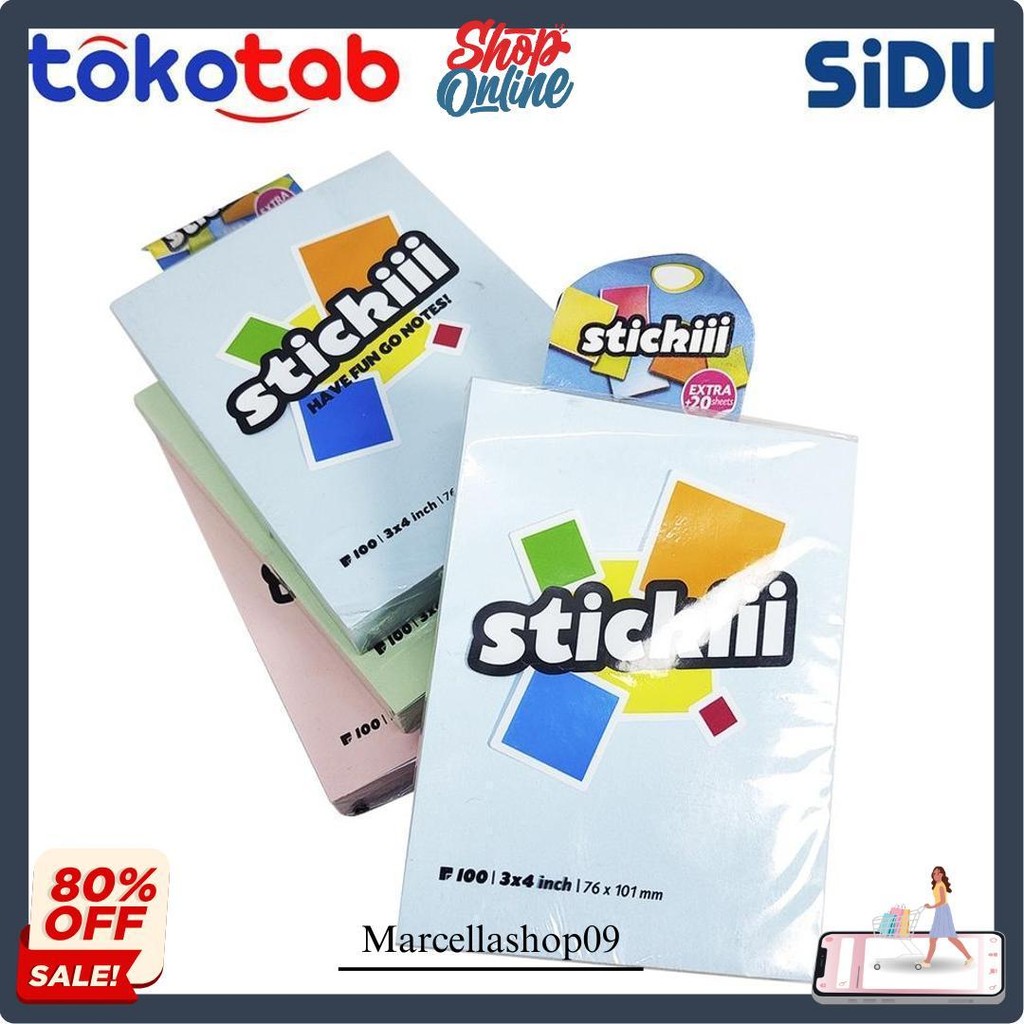 

Tokotab - Stickiii Sticky Notes Sidu Rainbow Pastel Gratis Ongkir
