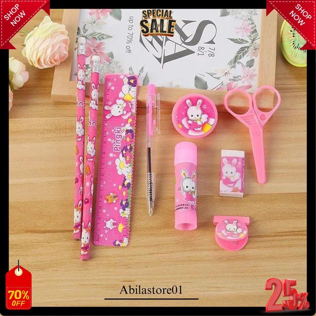 

Cahaya Pelangi (Cps) - Pencil Set 9 In 1 Alat Tulis Sekolah Anak Lengkap Murah Cod