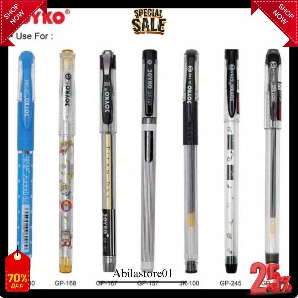 

[24 Pcs ] Isi Pen Gel Joyko Gpr 263 / Refill Pulpen Joyko Original Produk