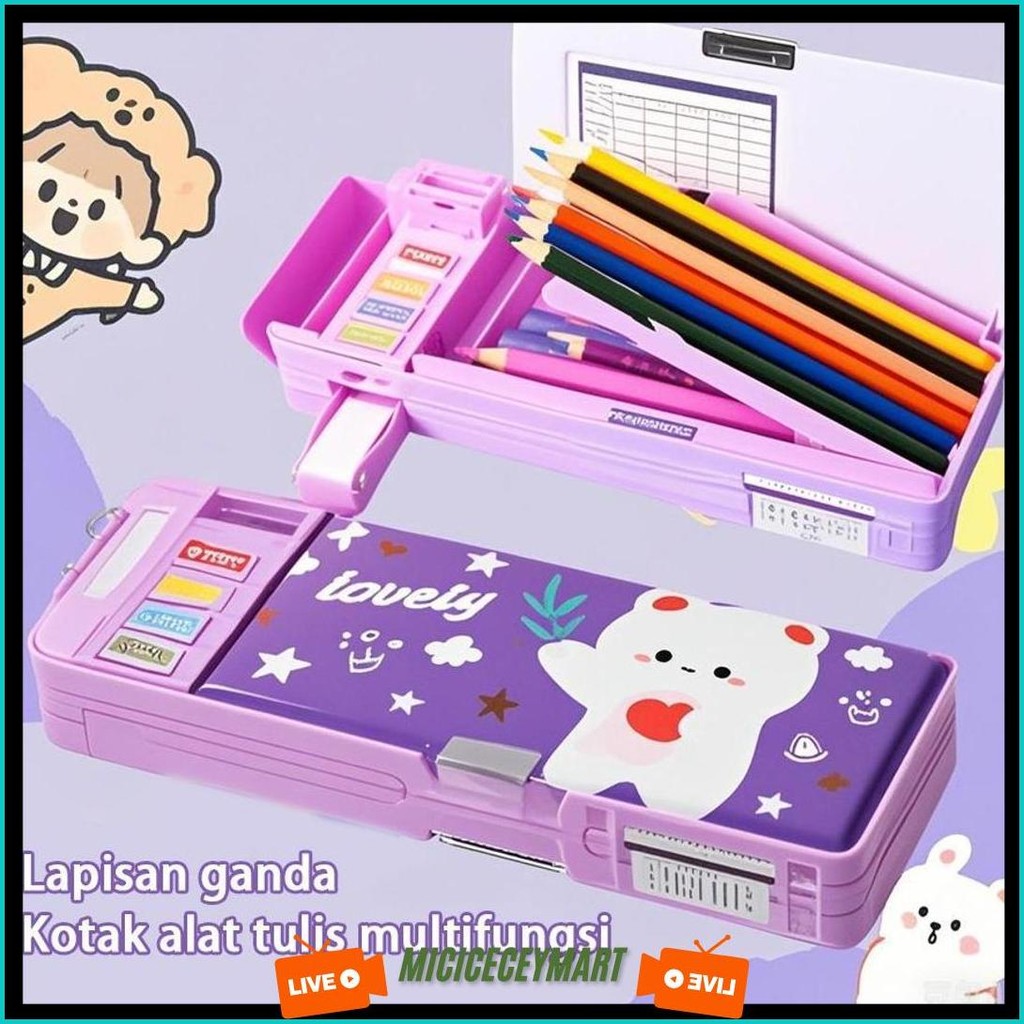

CodTempat Pensil Multifungsi Untuk Siswa Sekolah Dasar, Anak-Anak, Taman Kanak-Kanak, Kapasitas Besar, Tempat Pensil Sederhana Bisa Cod