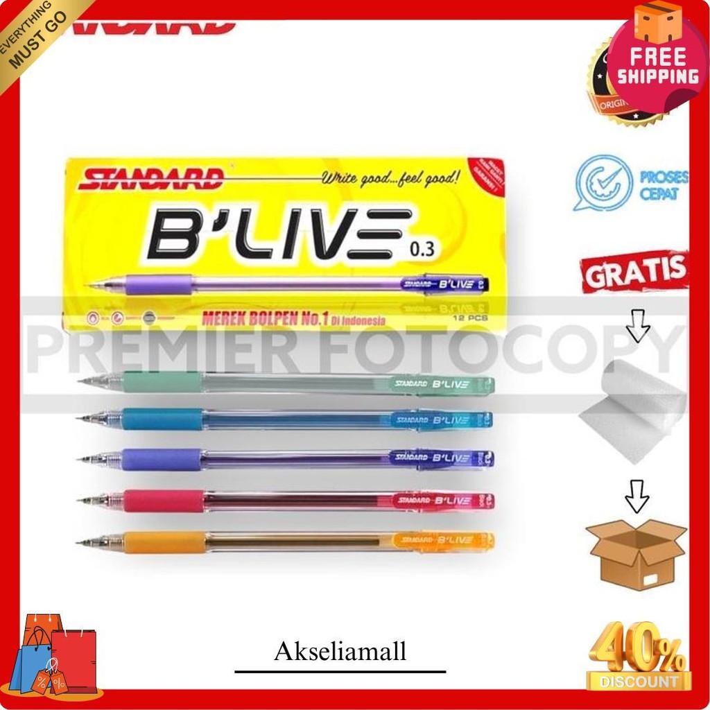 

Pulpen Standard Blive / B Live / BLive 0.3 ( 12Pcs ) Cod