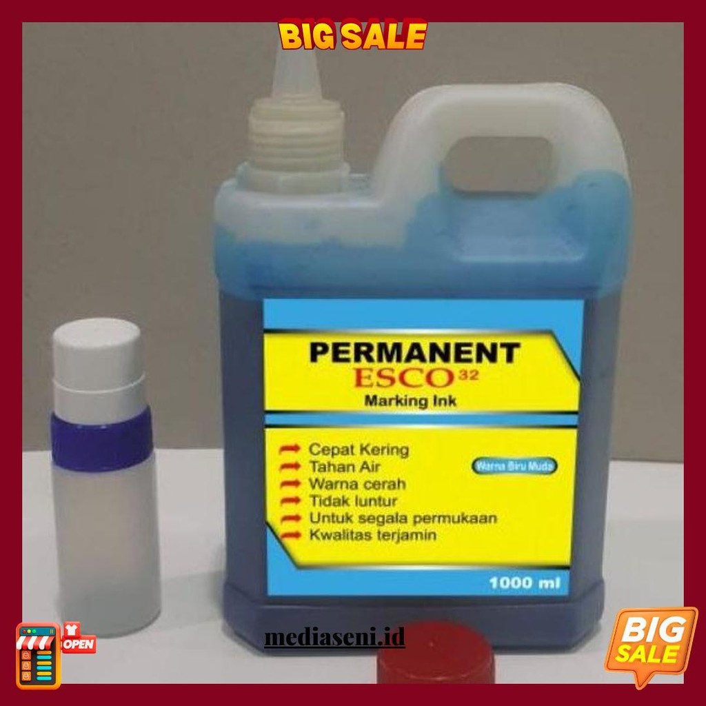 

Tinta Karung Esco / Tinta Spidol Permanen Hitam 1000 Ml Siap Kirim
