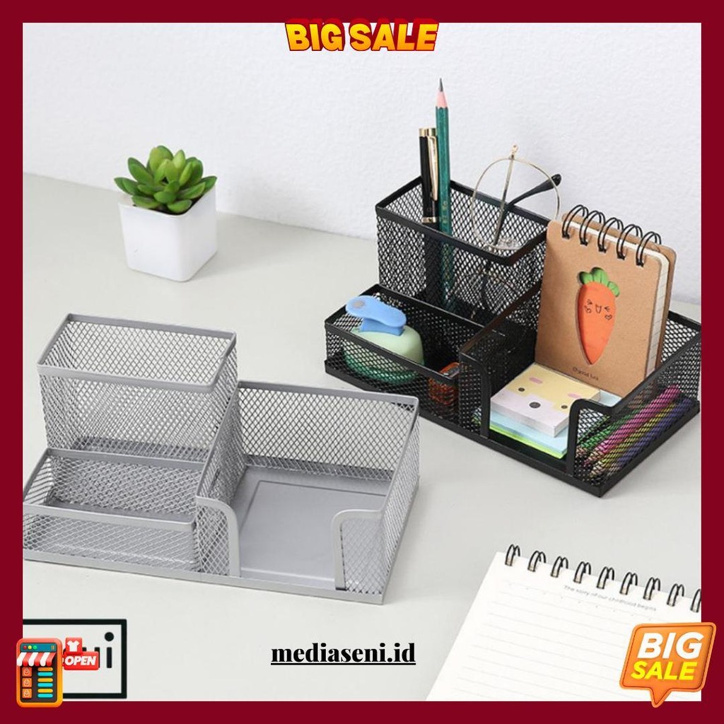 

Kushi Basket Tempat Pen Pensil Persegi Alat Tulis Pensil Memo Holder Meja Pen Termurah Banget