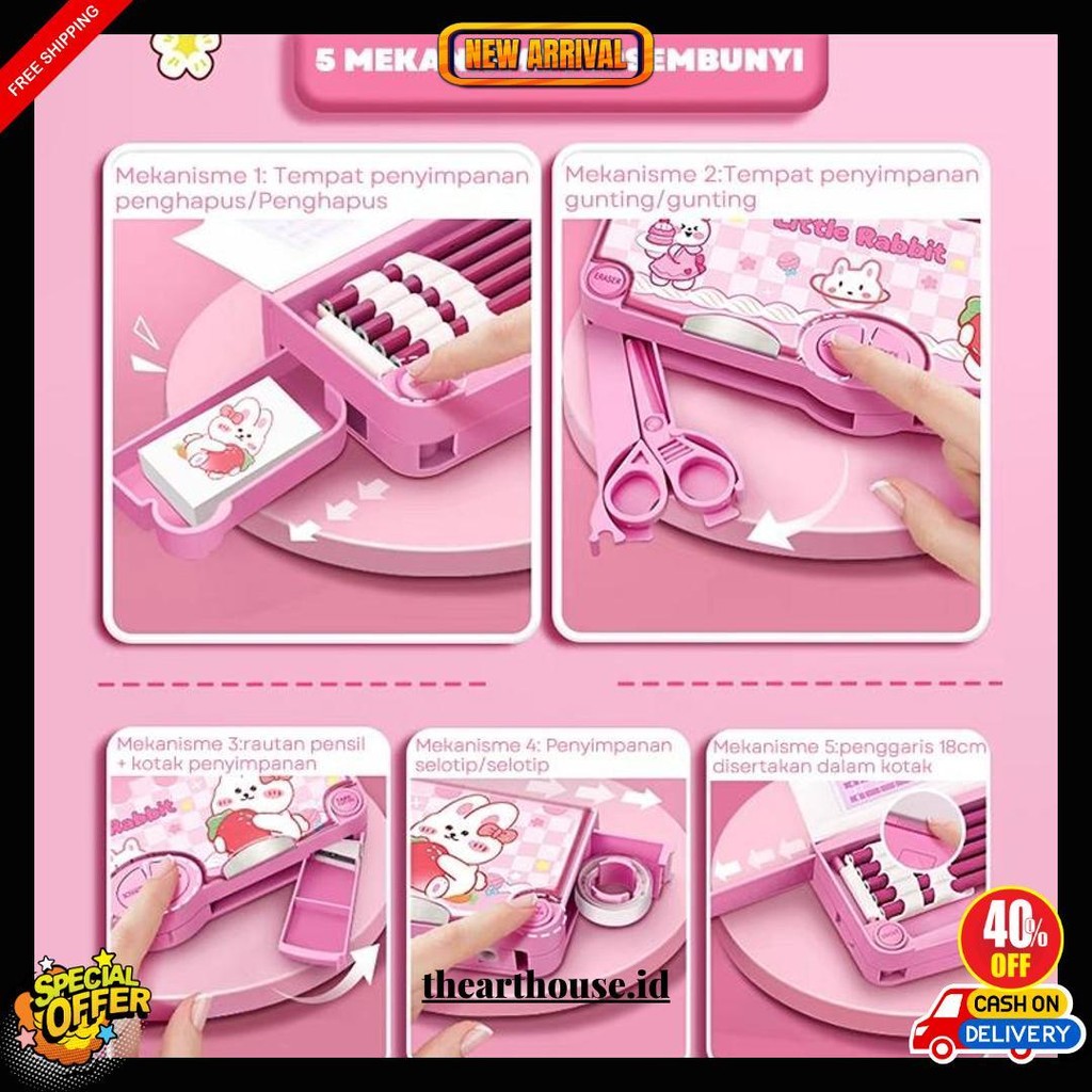 

[Ready] Aimilo Kotak Pensil Anak Perempuan Tempat Pensil Anak Perempuan Kotak Pensil Multifungsi Kado Anak Sd Original Produk