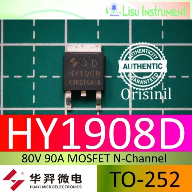 Diskon HY1908D HY1908 80V 90A MOSFET N-Channel TO-252 ORIGINAL HUAYI lisu992 Murah