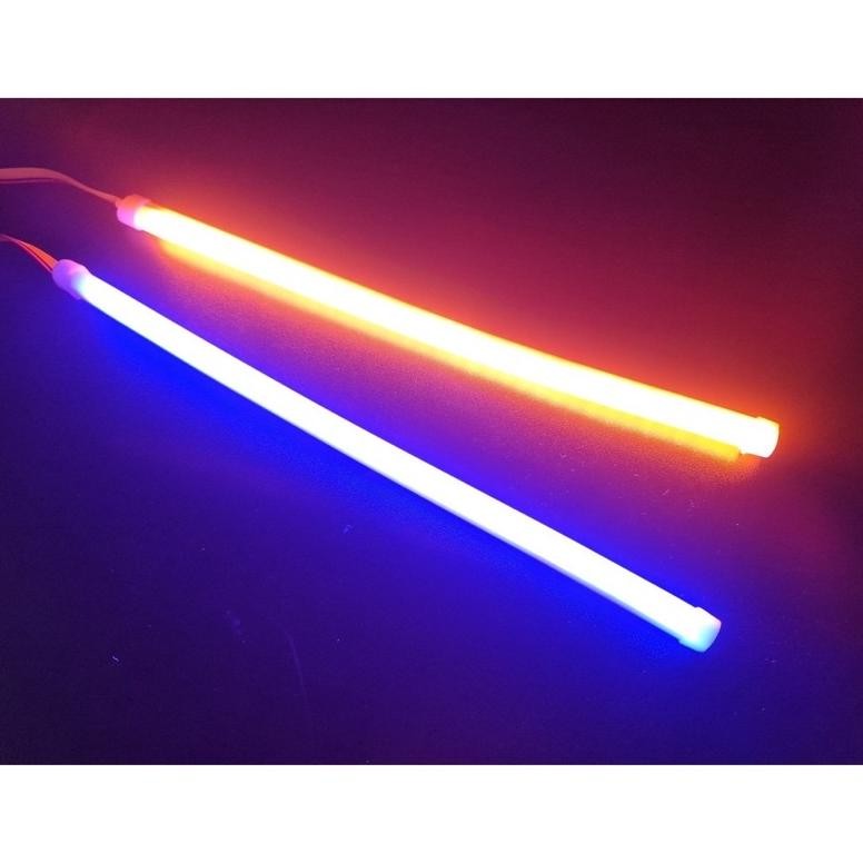 fg-7 Lampu Alis LED Neon Alis DRL Fleksibel Waterproof 12v 30cm 2 Mode Running Motor Mobil Universal