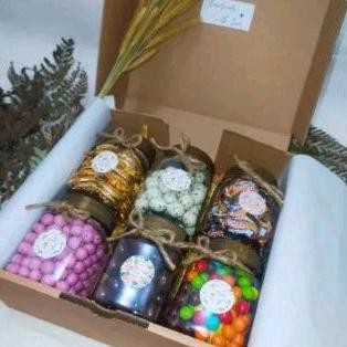 

h-4 parcel coklat parsel coklat lebaran susun 6 toples Original