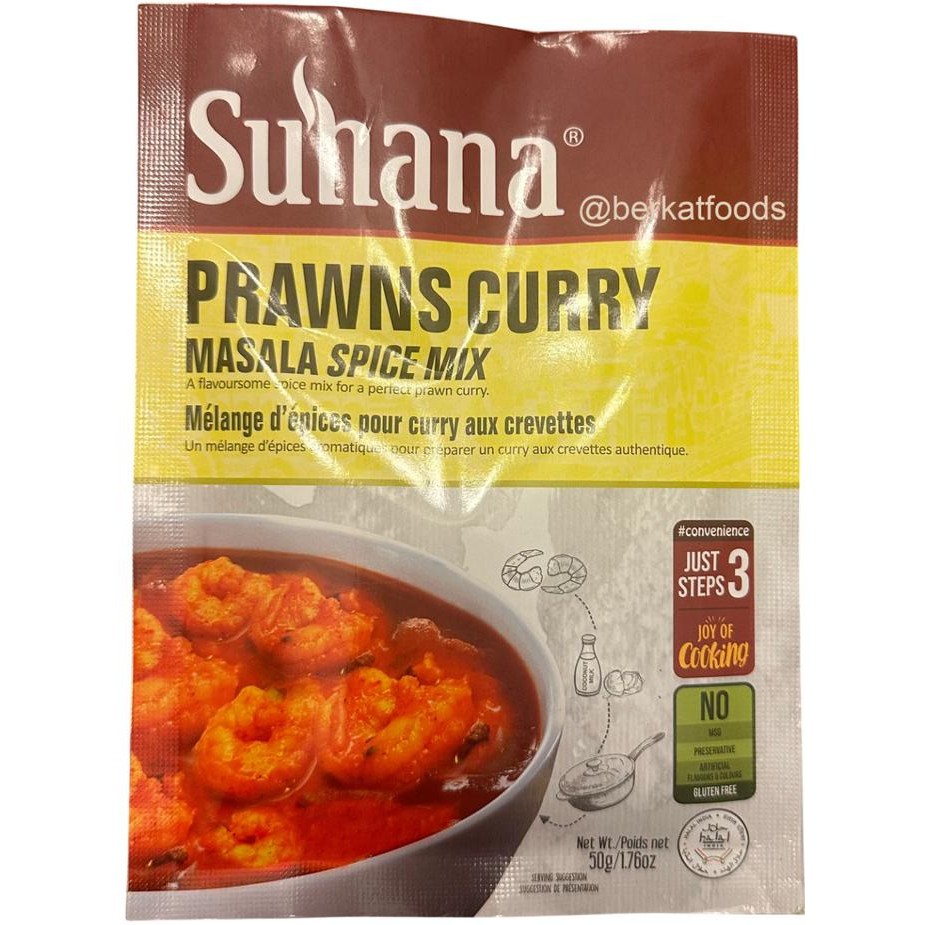 

Ready stock] Prawns Curry Masala Spice Mix Suhana / Bumbu Masak Instan Kari Udang Khas India Halal